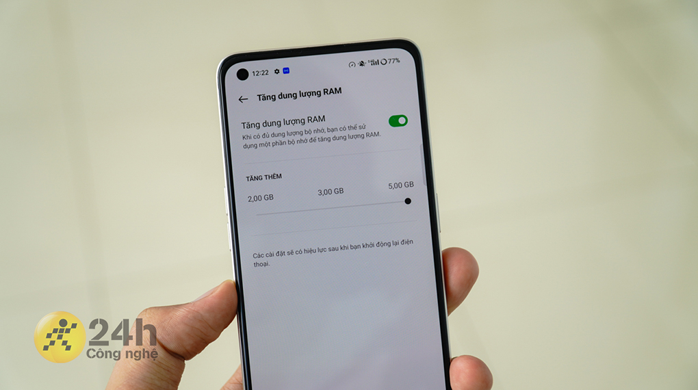 Hỗ trợ RAM ảo - OPPO Reno7